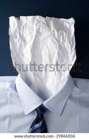Blank Paper Face, Business Concept