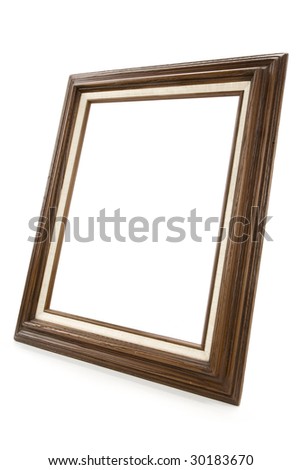Wood Picture Frame with white background
