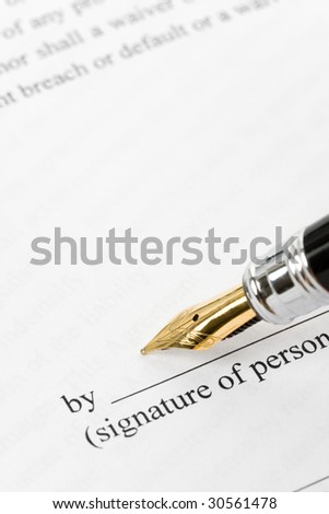Business Contract and pen close up, sign a contract
