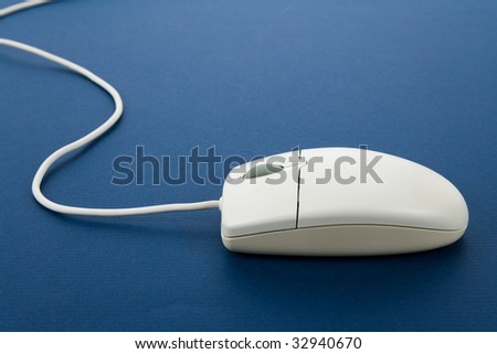 computer mouse with blue background