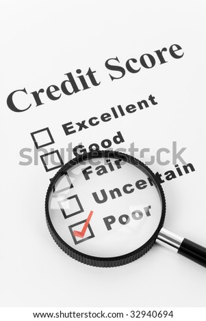 Poor Credit Score, Business Concept for Background