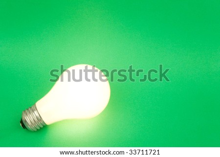 Bright Light Bulb close up shot