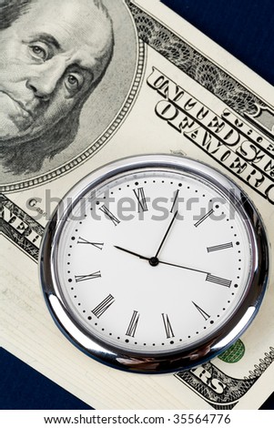 Time is Money, dollar and clock