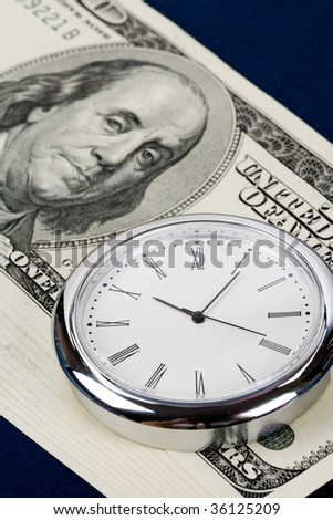 Time is Money, dollar and clock