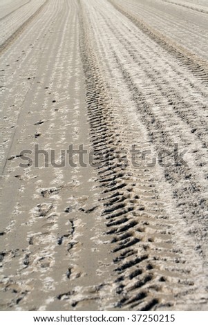 Dirt Road and car track for background
