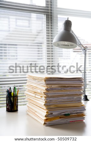 Office and File Stack for background