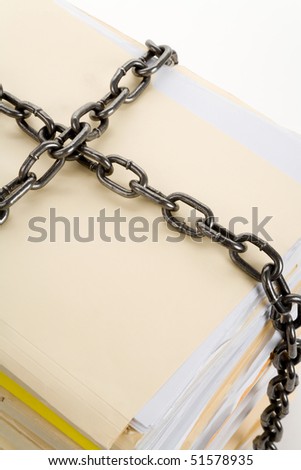 Chain and file stack, concept of Confidential Document
