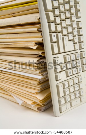 File Stack, Computer Keyboard, business concept