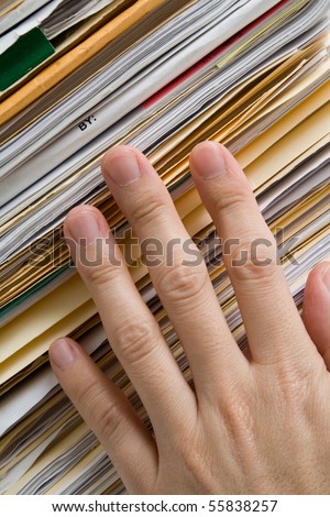 File Stack, file folder close up for background