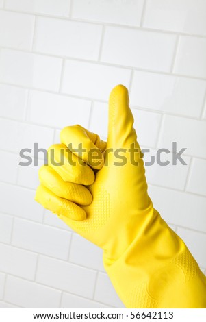 Thumbs Up, concept of good cleaning work