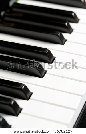 Piano Key close up shot