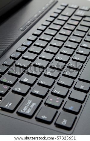 Black Computer Keyboard close up