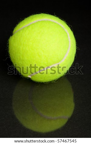 Tennis Ball with black background