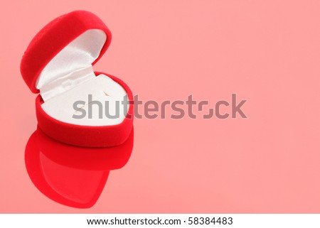 Red Heart Shaped Jewel Box close up
