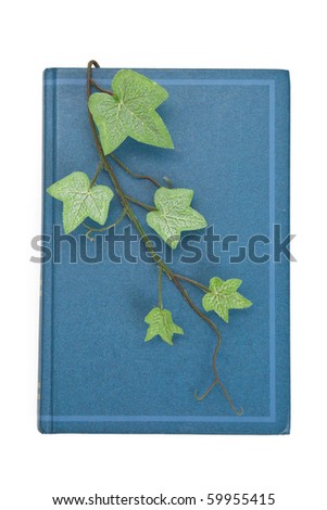 Blue book and sprout, education concept