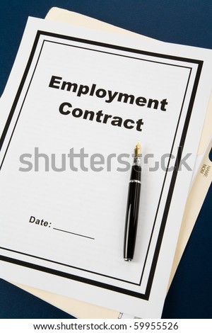 Employment Contract and pen, business concept