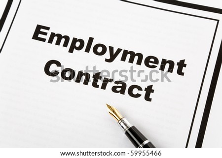 Employment Contract and pen, business concept