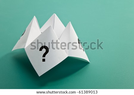 Paper Fortune Teller,concept of uncertainty