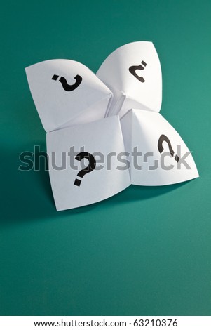 Paper Fortune Teller,concept of uncertainty