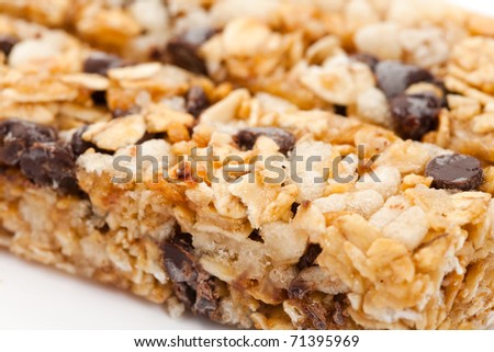 Energy bar close up for background
