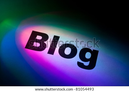 Color light and word of blog for background
