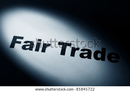 light and word of Fair Trade for background