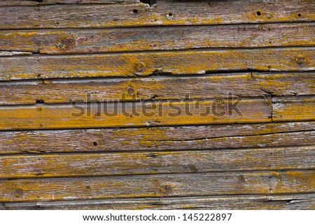 Shingles wall on a very old wood building
