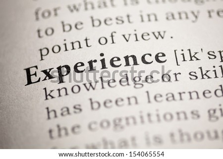 Fake Dictionary, Dictionary definition of the word Experience.