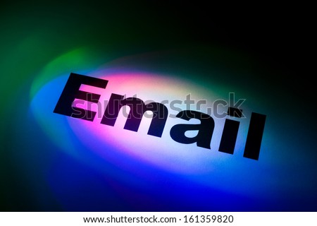 Color light and word of E-Mail for background