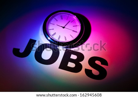 Clock and word of Jobs for background