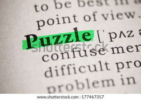 Fake Dictionary, definition of the word puzzle.