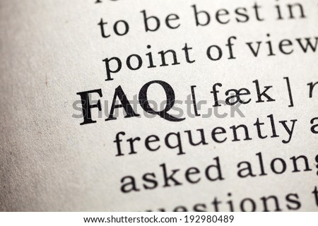 Fake Dictionary, Dictionary definition of the word Frequently Asked Questions .