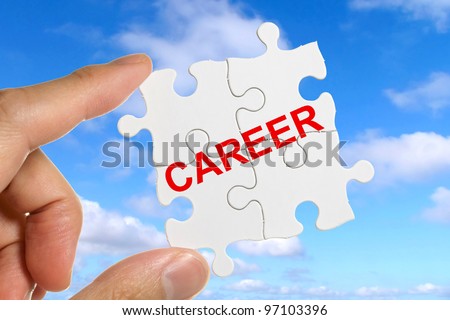 Puzzle and word Career, business concept