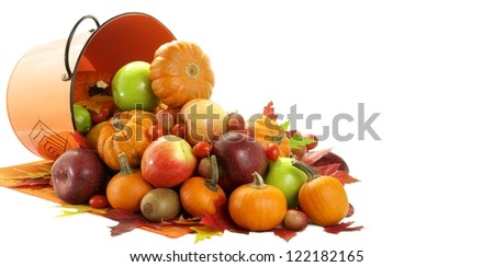 A big load of fruit and vegetable in the autumn
