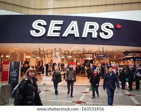 Toronto - November 15: Customers Visit The Sears At The Eaton Centre In Toronto, Canada On November 15, 2013.