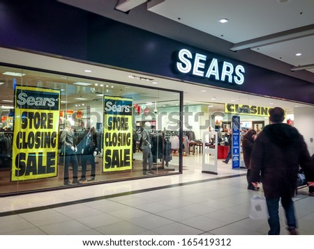 TORONTO - NOVEMBER 30: Customers visit the closing Sears at Eaton Centre in Toronto, Canada on November 30, 2013.