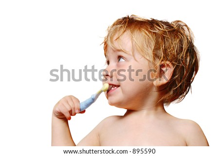brushing teeth clip art. stock photo : Brushing Teeth
