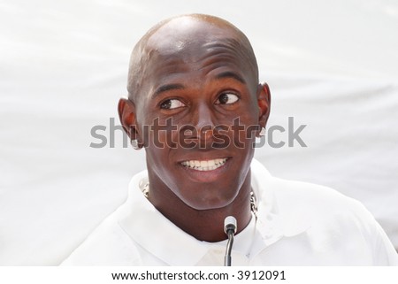 Donald Driver, wide receiver for the Green Bay Packers at a charity event