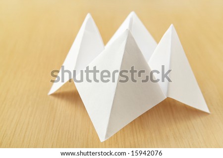 Paper Cootie Catcher fortune telling game