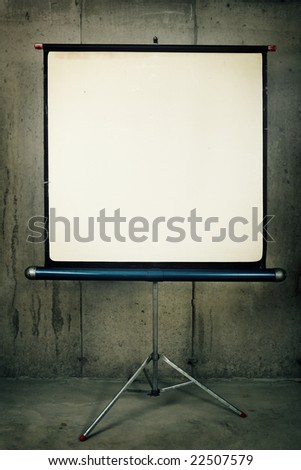 Vintage movie projection screen