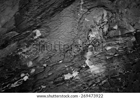 black and white rock texture closeup background,  fine detail