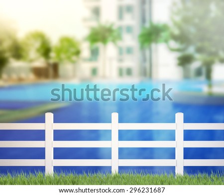 Fence Wall of Background and Pool