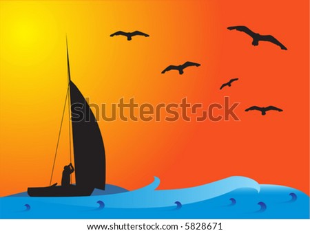 fishing boat clipart. stock vector : Fishing boat on