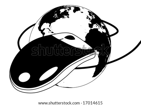 World+globe+black+and+white