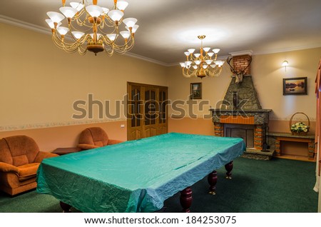 Billiard room classicism interior