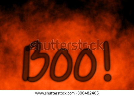 Abstract black and red orange Halloween Boo blurred background party invitation