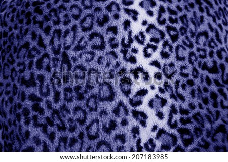 Blue / purple leopard print fur pattern - fabric