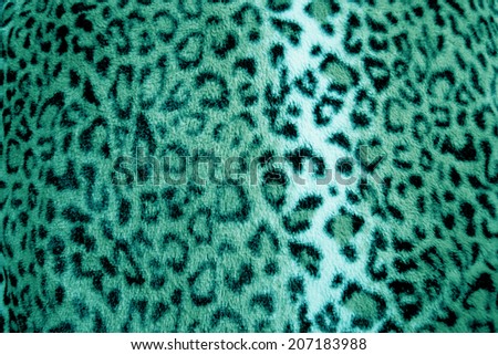 Green leopard print fur pattern - fabric