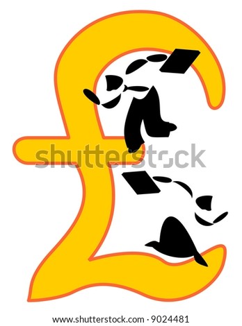 man and woman running with pound sign in background