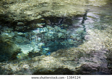 The gap in the limerock at Dogwood Spring, Ginnie Springs, Florida